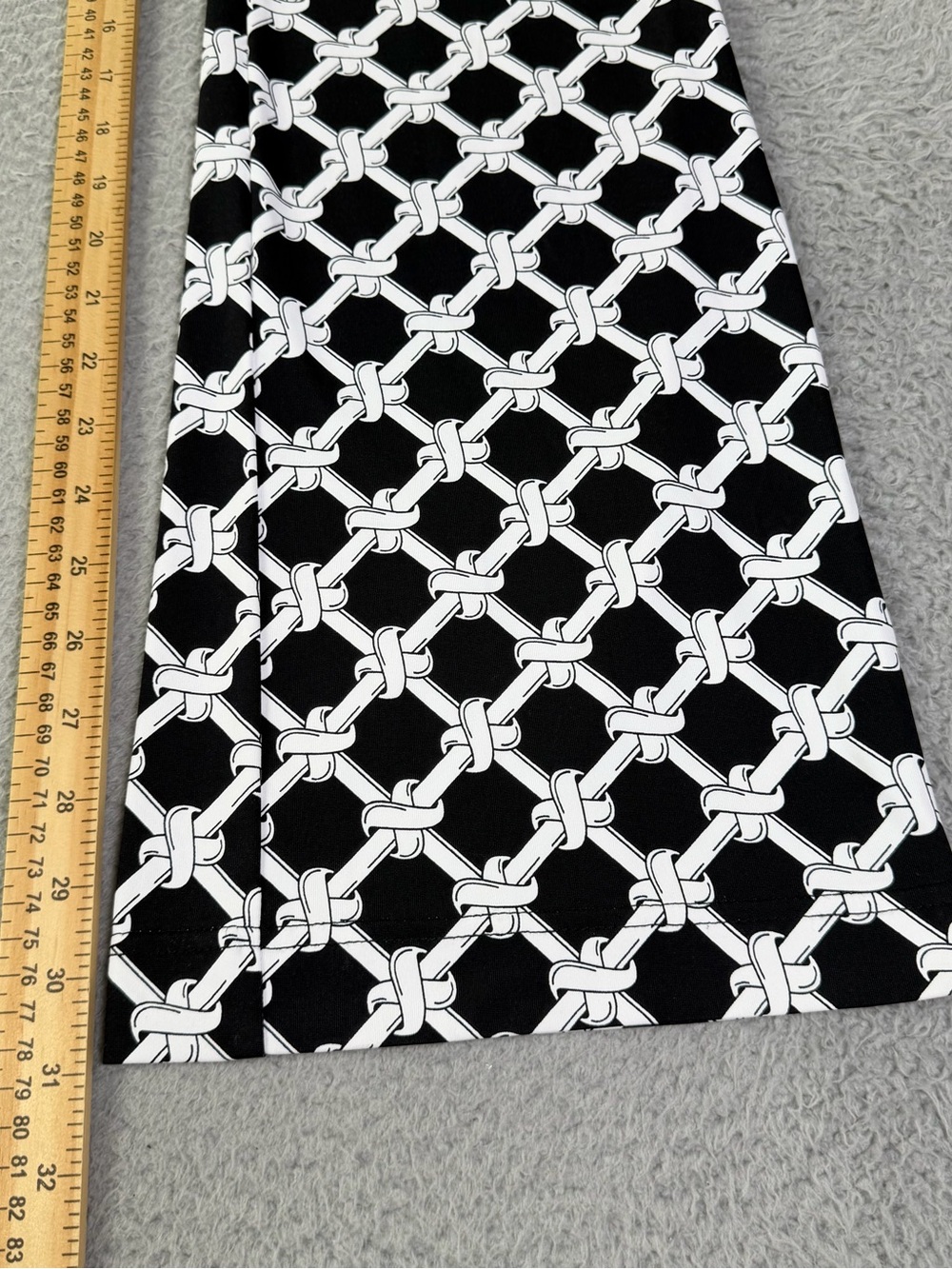 Lulu B Pants Womens Small Black White Rope Print Active Pull On Straight Preppy - Picture 6 of 9